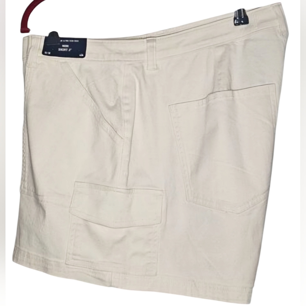 NWT Hollister Cotton Casual Cream Shorts Size 34W Ultra High Rise Maternity - Picture 6 of 6